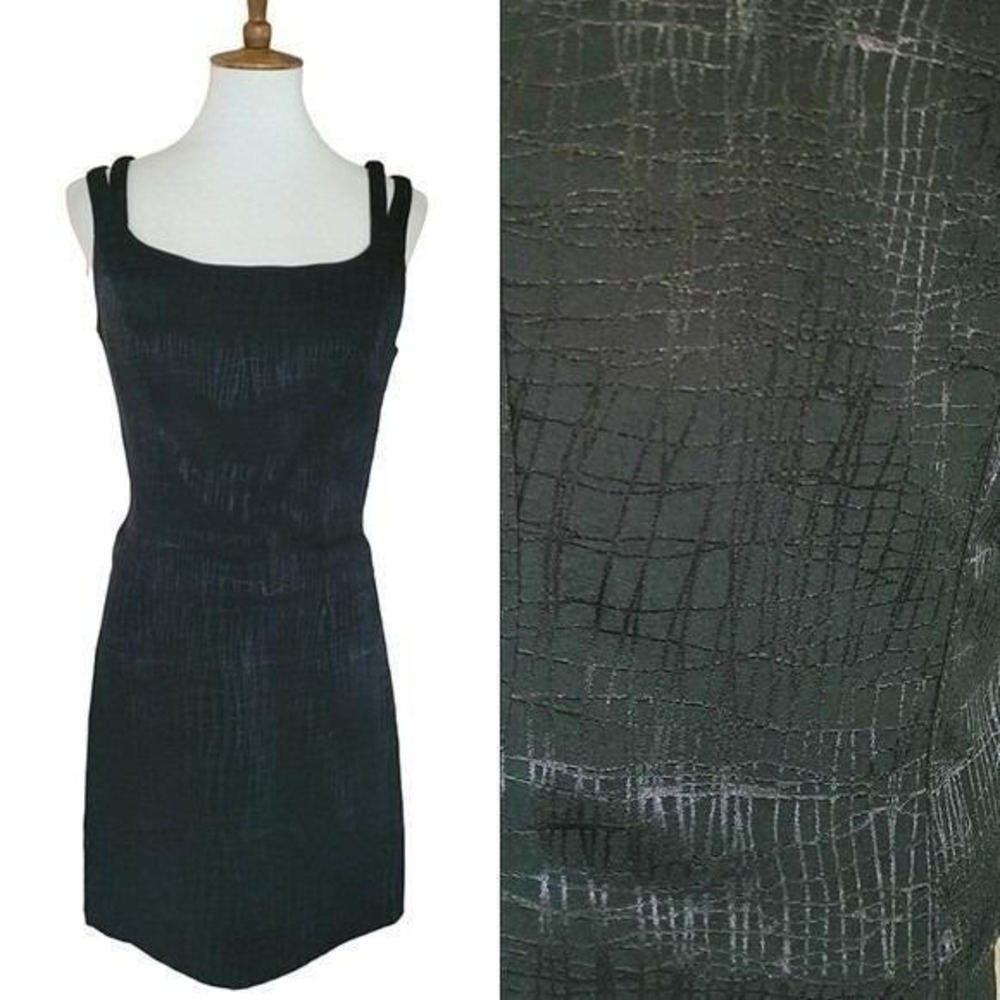 Alberto Makali for Cache Vintage Black Textured Double Strap Top and Mini Skirt - Picture 2 of 7